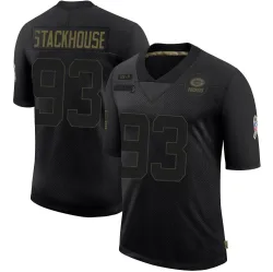Green Bay Packers Men's Limited Black 2020 Salute To Service Jersey (93 Nazir Stackhouse)