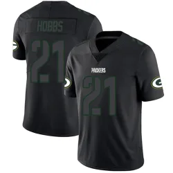 Green Bay Packers Men's Limited Black Impact Jersey (21 Nate Hobbs)