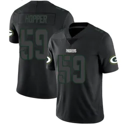 Green Bay Packers Men's Limited Black Impact Jersey (59 Ty'Ron Hopper)