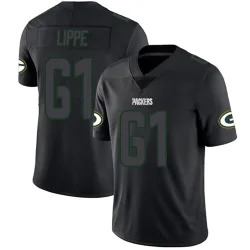 Green Bay Packers Men's Limited Black Impact Jersey (61 J.J. Lippe)