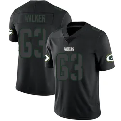Green Bay Packers Men's Limited Black Impact Jersey (63 Rasheed Walker)