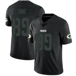 Green Bay Packers Men's Limited Black Impact Jersey (89 Ben Sims)