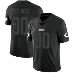 Green Bay Packers Men's Limited Black Impact Jersey (90 Lukas Van Ness)