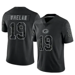 Green Bay Packers Men's Limited Black Reflective Jersey (19 Daniel Whelan)