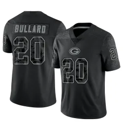 Green Bay Packers Men's Limited Black Reflective Jersey (20 Javon Bullard)