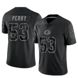 Green Bay Packers Men's Limited Black Reflective Jersey (53 Nick Perry)