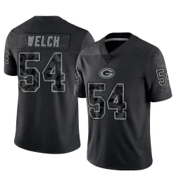 Green Bay Packers Men's Limited Black Reflective Jersey (54 Kristian Welch)