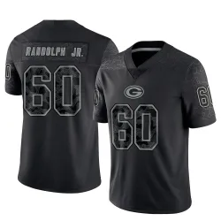 Green Bay Packers Men's Limited Black Reflective Jersey (60 Keith Randolph Jr.)