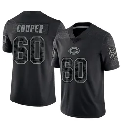 Green Bay Packers Men's Limited Black Reflective Jersey (60 Tyler Cooper)