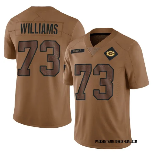 Green Bay Packers Men's Limited Brown 2023 Salute To Service Jersey (73 John Williams)