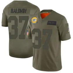 Green Bay Packers Men's Limited Camo 2019 Salute to Service Jersey (37 Johnathan Baldwin)