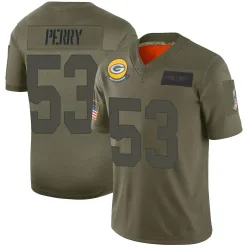 Green Bay Packers Men's Limited Camo 2019 Salute to Service Jersey (53 Nick Perry)
