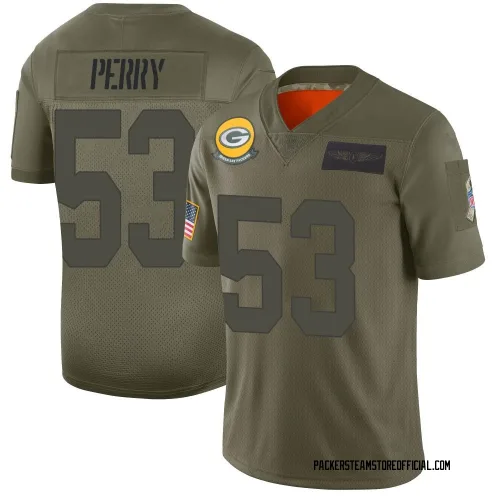 Green Bay Packers Men's Limited Camo 2019 Salute to Service Jersey (53 Nick Perry)