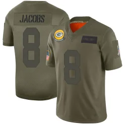 Green Bay Packers Men's Limited Camo 2019 Salute to Service Jersey (8 Josh Jacobs)