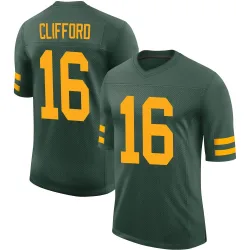 Green Bay Packers Men's Limited Green Alternate Vapor Jersey (16 Sean Clifford)