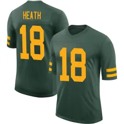 Green Bay Packers Men's Limited Green Alternate Vapor Jersey (18 Malik Heath)