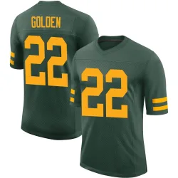 Green Bay Packers Men's Limited Green Alternate Vapor Jersey (22 Matthew Golden)
