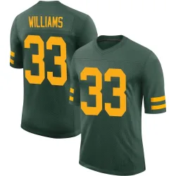 Green Bay Packers Men's Limited Green Alternate Vapor Jersey (33 Evan Williams)