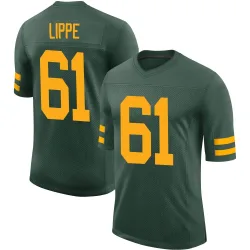 Green Bay Packers Men's Limited Green Alternate Vapor Jersey (61 J.J. Lippe)