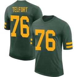 Green Bay Packers Men's Limited Green Alternate Vapor Jersey (76 Kadeem Telfort)