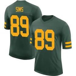 Green Bay Packers Men's Limited Green Alternate Vapor Jersey (89 Ben Sims)