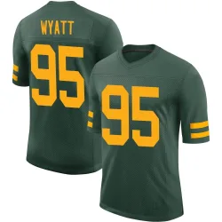 Green Bay Packers Men's Limited Green Alternate Vapor Jersey (95 Devonte Wyatt)