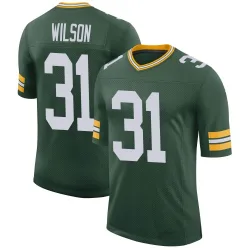 Green Bay Packers Men's Limited Green Classic Jersey (31 Emanuel Wilson)