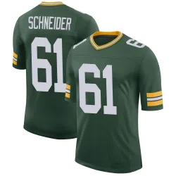 Green Bay Packers Men's Limited Green Classic Jersey (61 Cole Schneider)