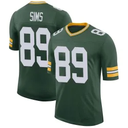 Green Bay Packers Men's Limited Green Classic Jersey (89 Ben Sims)