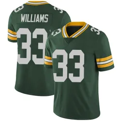 Green Bay Packers Men's Limited Green Team Color Vapor Untouchable Jersey (33 Evan Williams)