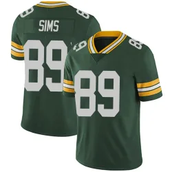 Green Bay Packers Men's Limited Green Team Color Vapor Untouchable Jersey (89 Ben Sims)