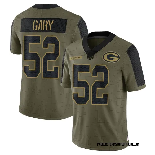 Green Bay Packers Men's Limited Olive 2021 Salute To Service Jersey (52 Rashan Gary)