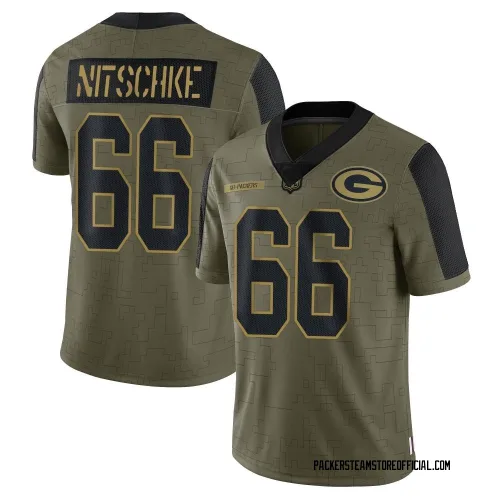 Green Bay Packers Men's Limited Olive 2021 Salute To Service Jersey (66 Ray Nitschke)