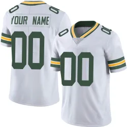 Green Bay Packers Men's Limited White Vapor Untouchable Jersey (00 Custom)
