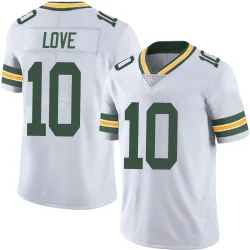 Green Bay Packers Men's Limited White Vapor Untouchable Jersey (10 Jordan Love)