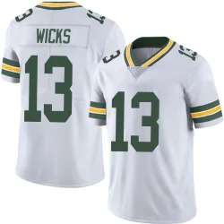 Green Bay Packers Men's Limited White Vapor Untouchable Jersey (13 Dontayvion Wicks)