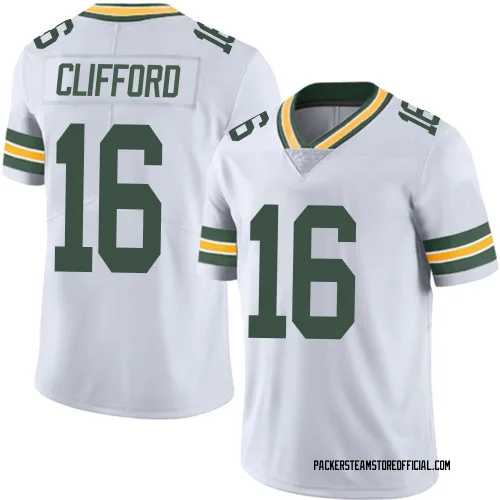 Green Bay Packers Men's Limited White Vapor Untouchable Jersey (16 Sean Clifford)
