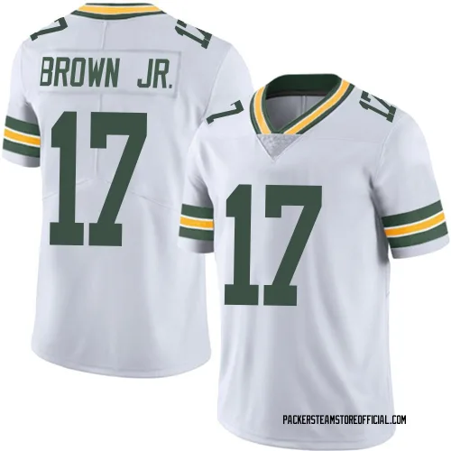 Green Bay Packers Men's Limited White Vapor Untouchable Jersey (17 Sam Brown Jr.)