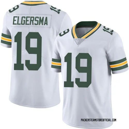Green Bay Packers Men's Limited White Vapor Untouchable Jersey (19 Taylor Elgersma)