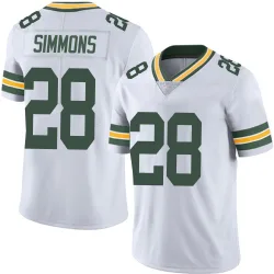 Green Bay Packers Men's Limited White Vapor Untouchable Jersey (28 Isaiah Simmons)