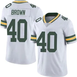 Green Bay Packers Men's Limited White Vapor Untouchable Jersey (40 Omar Brown)