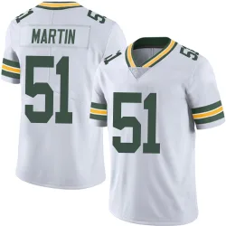 Green Bay Packers Men's Limited White Vapor Untouchable Jersey (51 Jeremiah Martin)
