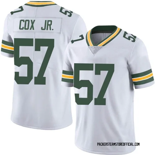 Green Bay Packers Men's Limited White Vapor Untouchable Jersey (57 Brenton Cox Jr.)