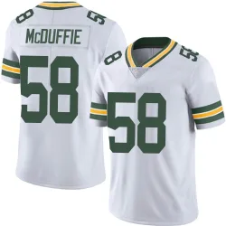 Green Bay Packers Men's Limited White Vapor Untouchable Jersey (58 Isaiah McDuffie)
