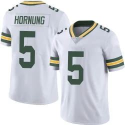 Green Bay Packers Men's Limited White Vapor Untouchable Jersey (5 Paul Hornung)