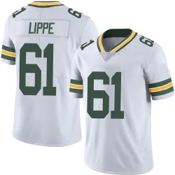 Green Bay Packers Men's Limited White Vapor Untouchable Jersey (61 J.J. Lippe)