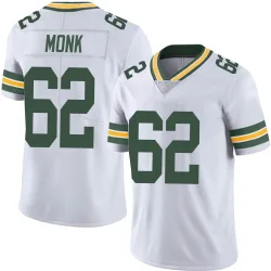 Green Bay Packers Men's Limited White Vapor Untouchable Jersey (62 Jacob Monk)