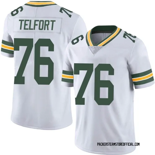 Green Bay Packers Men's Limited White Vapor Untouchable Jersey (76 Kadeem Telfort)
