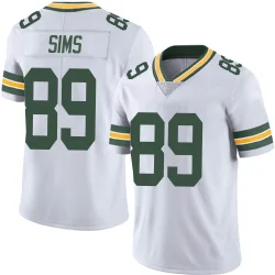Green Bay Packers Men's Limited White Vapor Untouchable Jersey (89 Ben Sims)