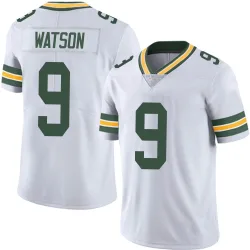 Green Bay Packers Men's Limited White Vapor Untouchable Jersey (9 Christian Watson)